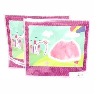 Girls Pink Tutu Skirt Costume Dress Up Headband 2